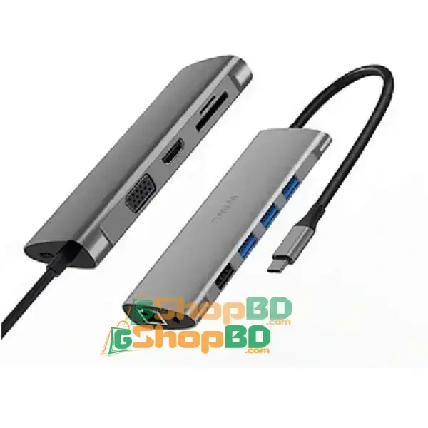 WiWU Alpha 11 In 1 USB C Hub Dual HDMI Port